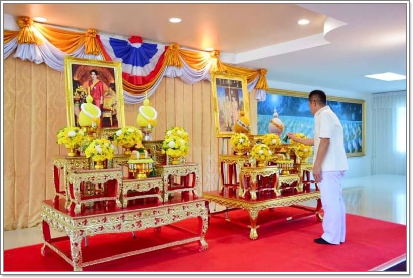 ﻿สำนักงานบังคับคดีจังหวัดระนอง เข้าร่วมพิธีเจริญพระพุทธมนต์ถวายพระพรชัยมงคล